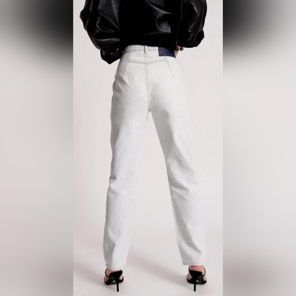 One Teaspoon Streetwalker High Waisted Straight Leg Denim Trousers Size 24 - Picture 12 of 12